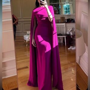 Solace London Sadie Maxi Dress in Fuchsia Pink, size UK 8, US 4